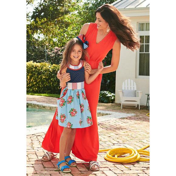 Matilda Jane Daydream In The Breeze Orange Maxi Dress with Pockets Size Large - Picture 3 of 16